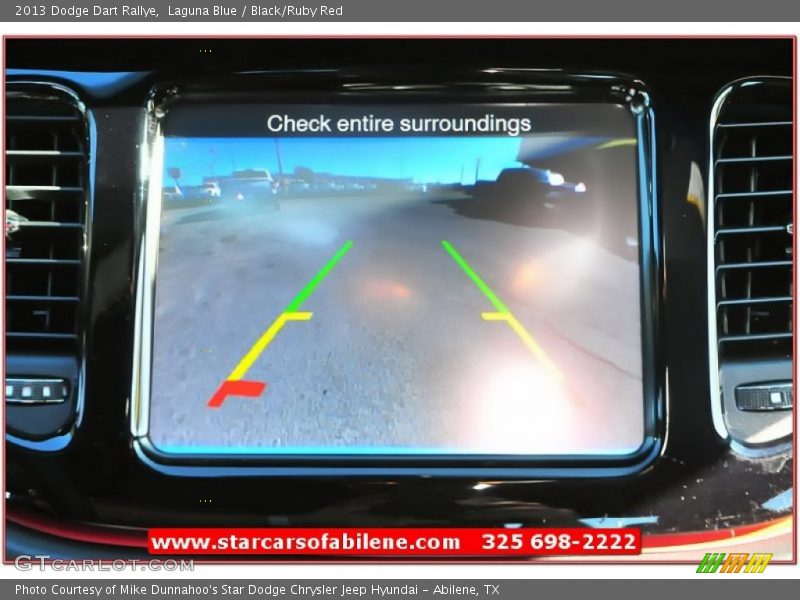 Laguna Blue / Black/Ruby Red 2013 Dodge Dart Rallye