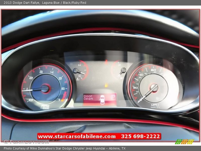 Laguna Blue / Black/Ruby Red 2013 Dodge Dart Rallye