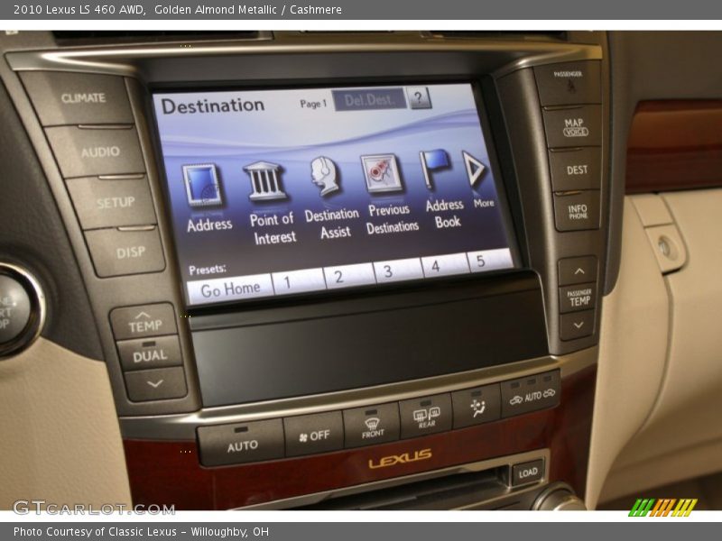 Golden Almond Metallic / Cashmere 2010 Lexus LS 460 AWD