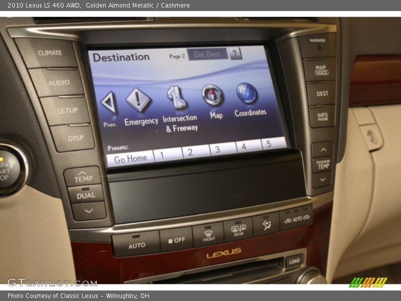 Golden Almond Metallic / Cashmere 2010 Lexus LS 460 AWD