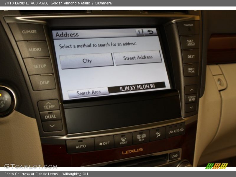 Golden Almond Metallic / Cashmere 2010 Lexus LS 460 AWD