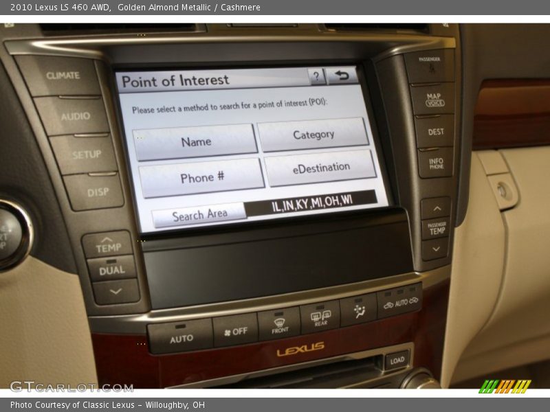 Golden Almond Metallic / Cashmere 2010 Lexus LS 460 AWD