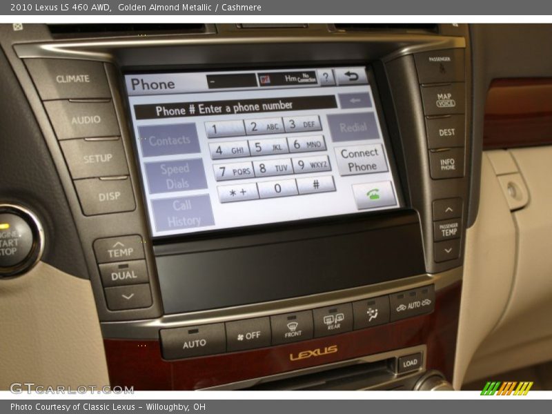 Golden Almond Metallic / Cashmere 2010 Lexus LS 460 AWD