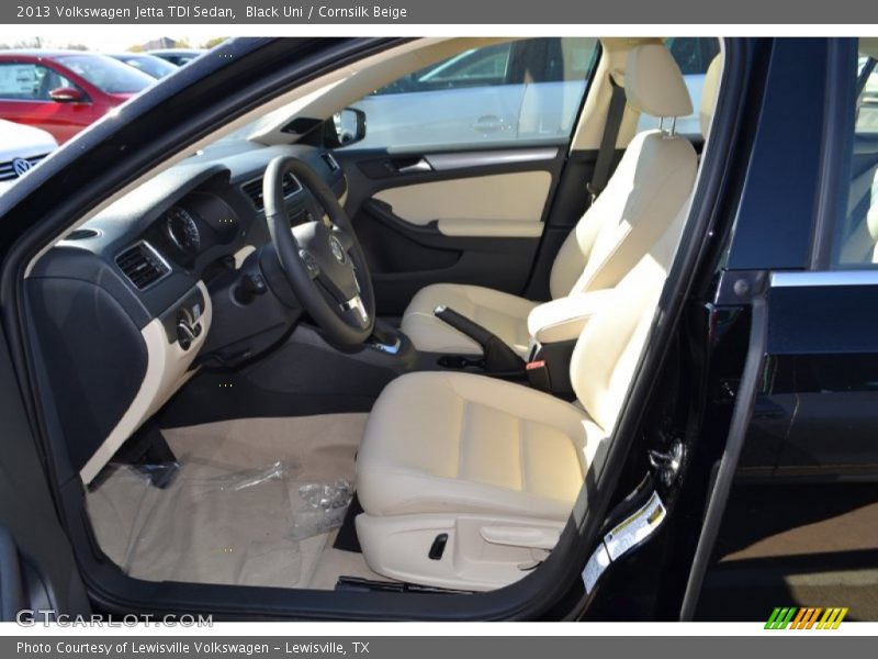 Black Uni / Cornsilk Beige 2013 Volkswagen Jetta TDI Sedan