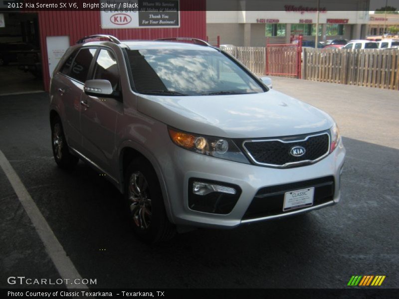 Bright Silver / Black 2012 Kia Sorento SX V6