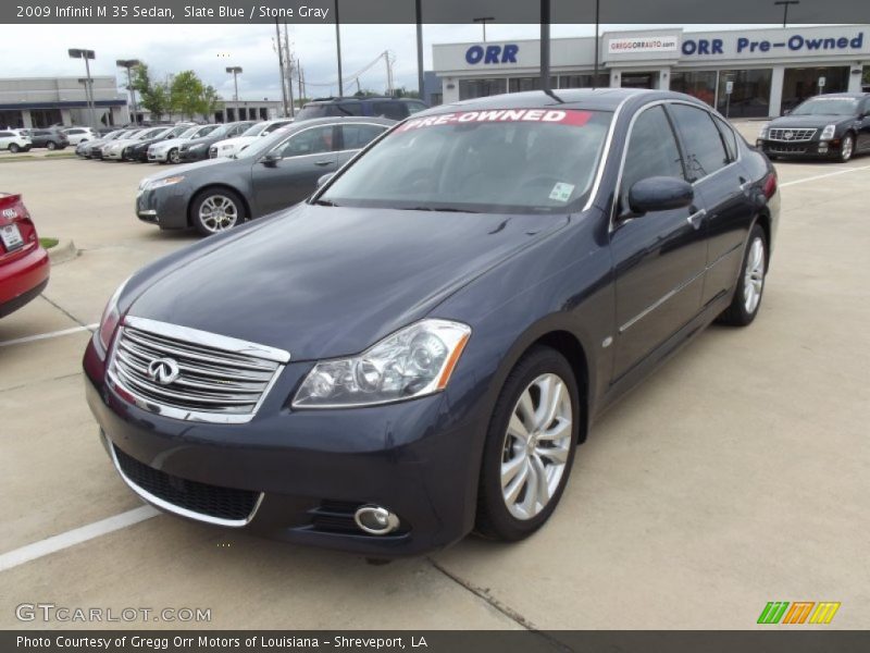 Slate Blue / Stone Gray 2009 Infiniti M 35 Sedan