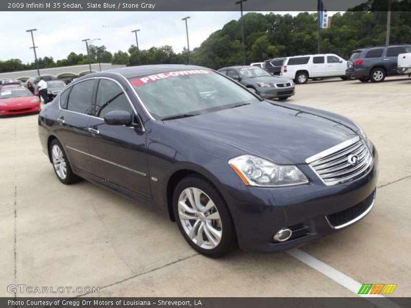 Slate Blue / Stone Gray 2009 Infiniti M 35 Sedan