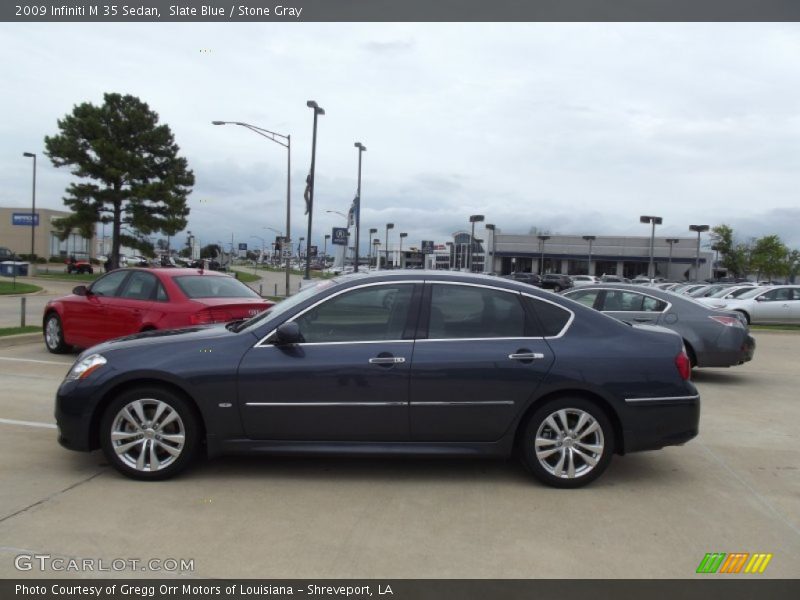 Slate Blue / Stone Gray 2009 Infiniti M 35 Sedan