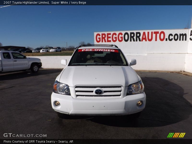 Super White / Ivory Beige 2007 Toyota Highlander Limited