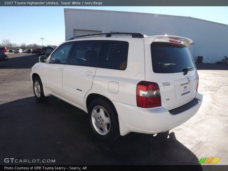Super White / Ivory Beige 2007 Toyota Highlander Limited