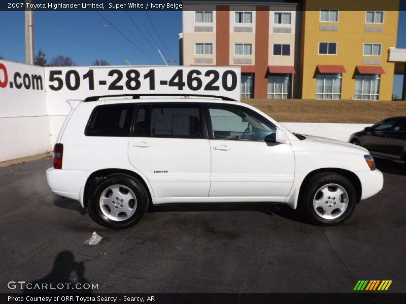 Super White / Ivory Beige 2007 Toyota Highlander Limited