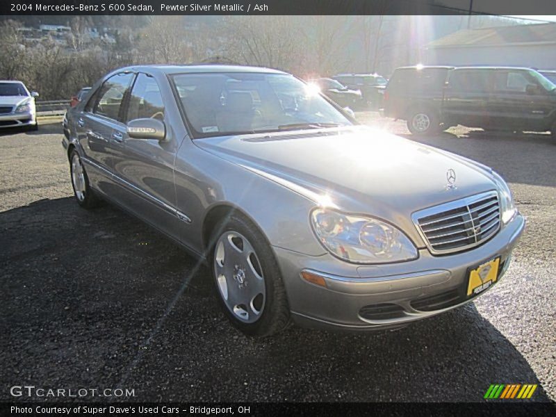 Pewter Silver Metallic / Ash 2004 Mercedes-Benz S 600 Sedan