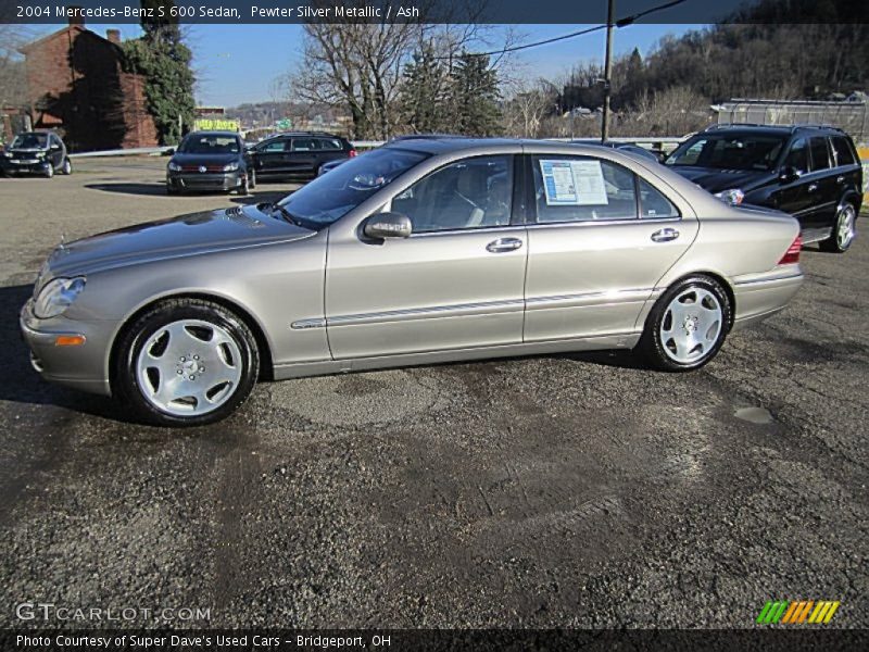 Pewter Silver Metallic / Ash 2004 Mercedes-Benz S 600 Sedan