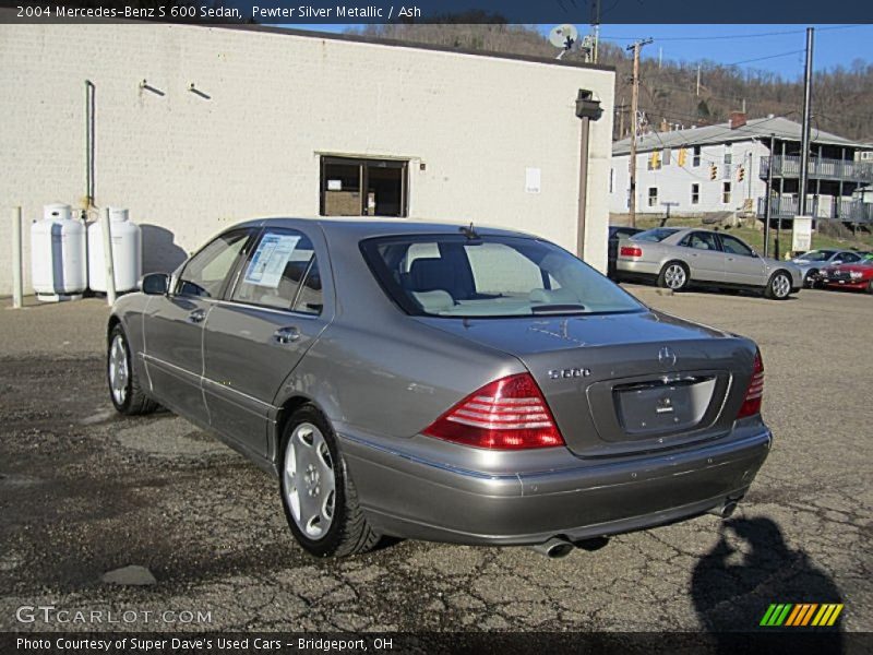 Pewter Silver Metallic / Ash 2004 Mercedes-Benz S 600 Sedan