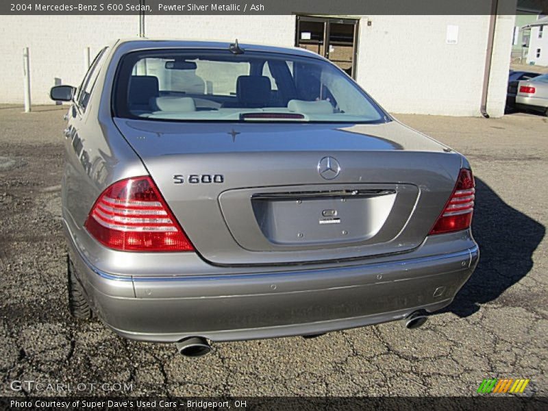 Pewter Silver Metallic / Ash 2004 Mercedes-Benz S 600 Sedan