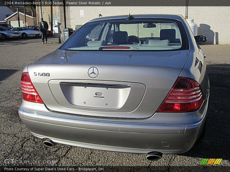 Pewter Silver Metallic / Ash 2004 Mercedes-Benz S 600 Sedan