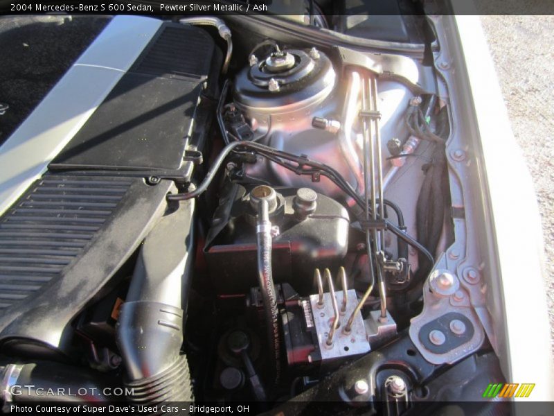  2004 S 600 Sedan Engine - 5.5 Liter Twin-Turbocharged SOHC 36-Valve V12