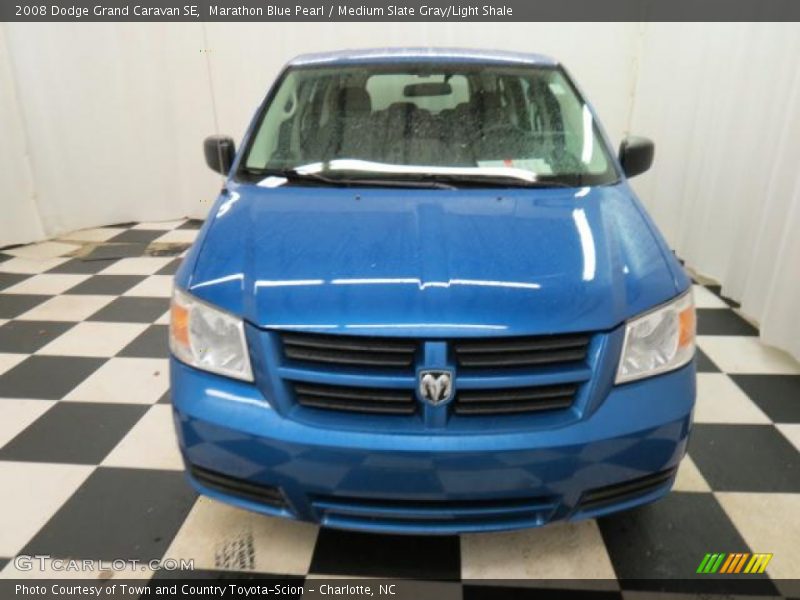 Marathon Blue Pearl / Medium Slate Gray/Light Shale 2008 Dodge Grand Caravan SE