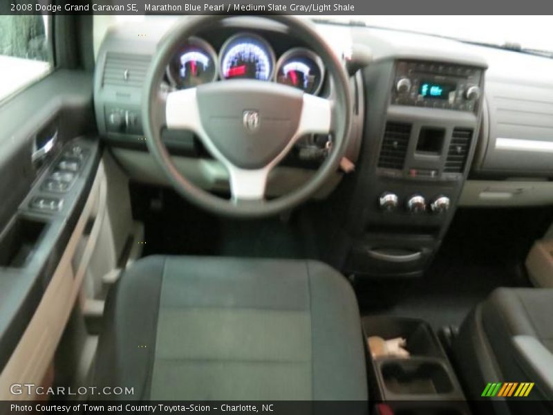 Marathon Blue Pearl / Medium Slate Gray/Light Shale 2008 Dodge Grand Caravan SE