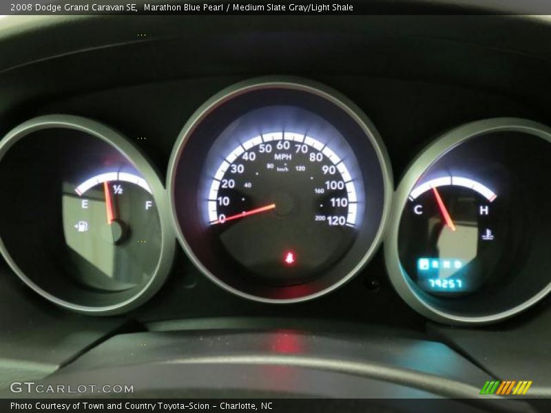 Marathon Blue Pearl / Medium Slate Gray/Light Shale 2008 Dodge Grand Caravan SE