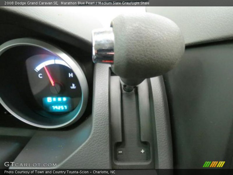 Marathon Blue Pearl / Medium Slate Gray/Light Shale 2008 Dodge Grand Caravan SE