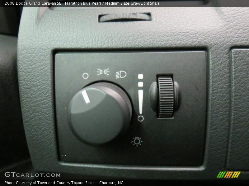 Marathon Blue Pearl / Medium Slate Gray/Light Shale 2008 Dodge Grand Caravan SE