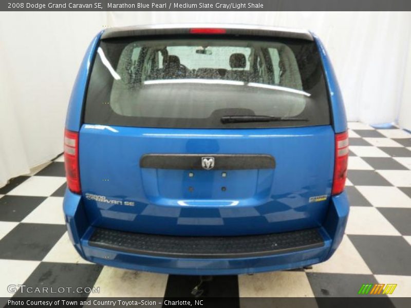 Marathon Blue Pearl / Medium Slate Gray/Light Shale 2008 Dodge Grand Caravan SE
