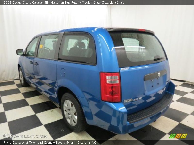 Marathon Blue Pearl / Medium Slate Gray/Light Shale 2008 Dodge Grand Caravan SE