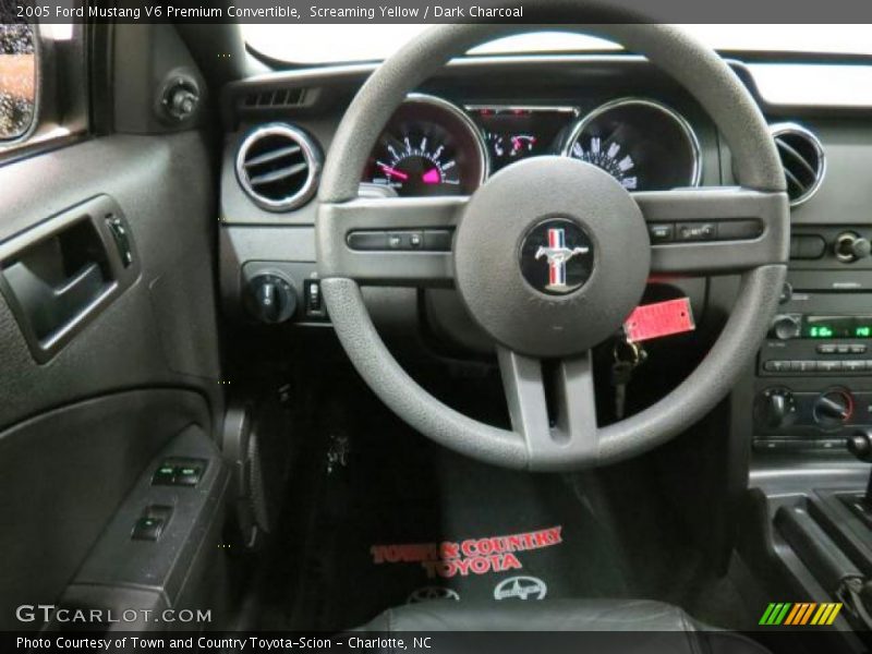 Screaming Yellow / Dark Charcoal 2005 Ford Mustang V6 Premium Convertible