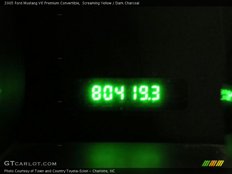 Screaming Yellow / Dark Charcoal 2005 Ford Mustang V6 Premium Convertible