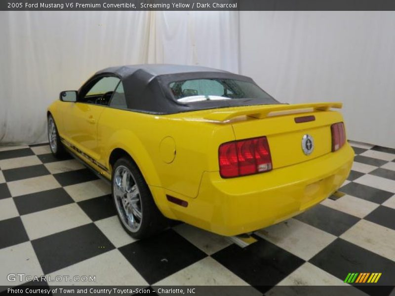 Screaming Yellow / Dark Charcoal 2005 Ford Mustang V6 Premium Convertible