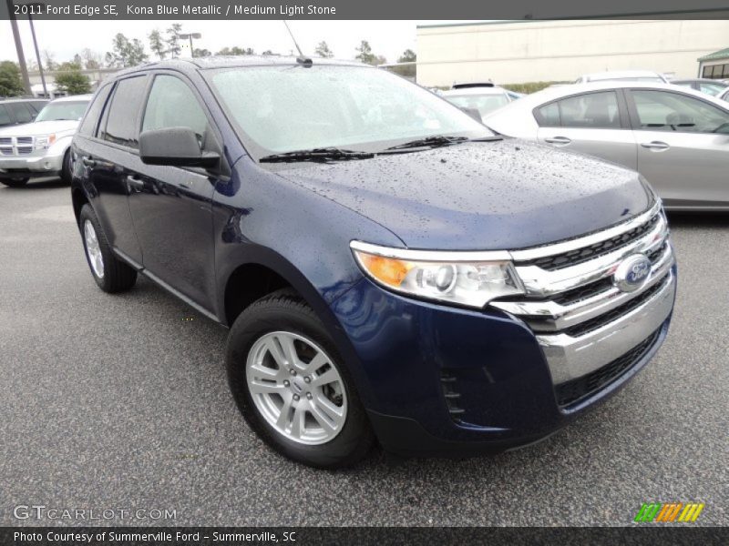 Kona Blue Metallic / Medium Light Stone 2011 Ford Edge SE