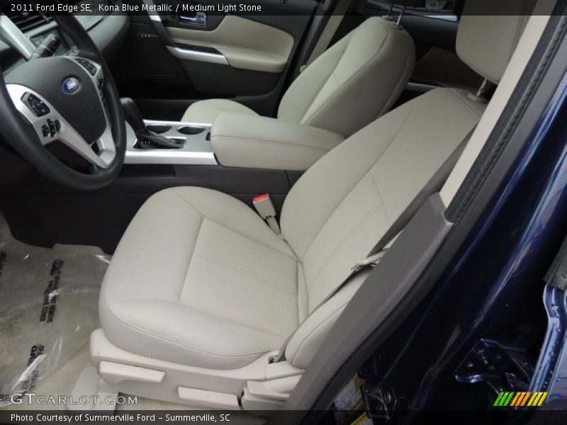 Kona Blue Metallic / Medium Light Stone 2011 Ford Edge SE