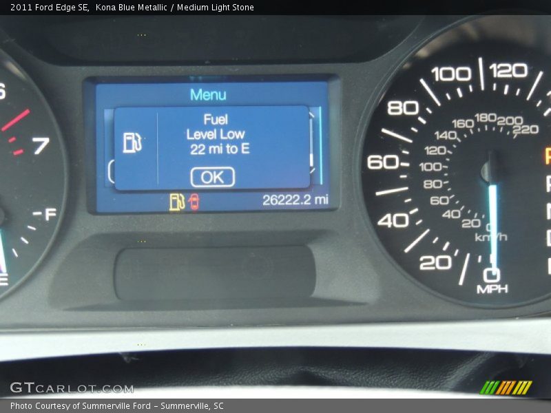 Kona Blue Metallic / Medium Light Stone 2011 Ford Edge SE