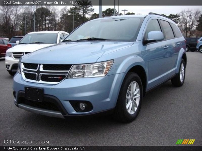 Winter Chill Pearl / Black 2013 Dodge Journey SXT
