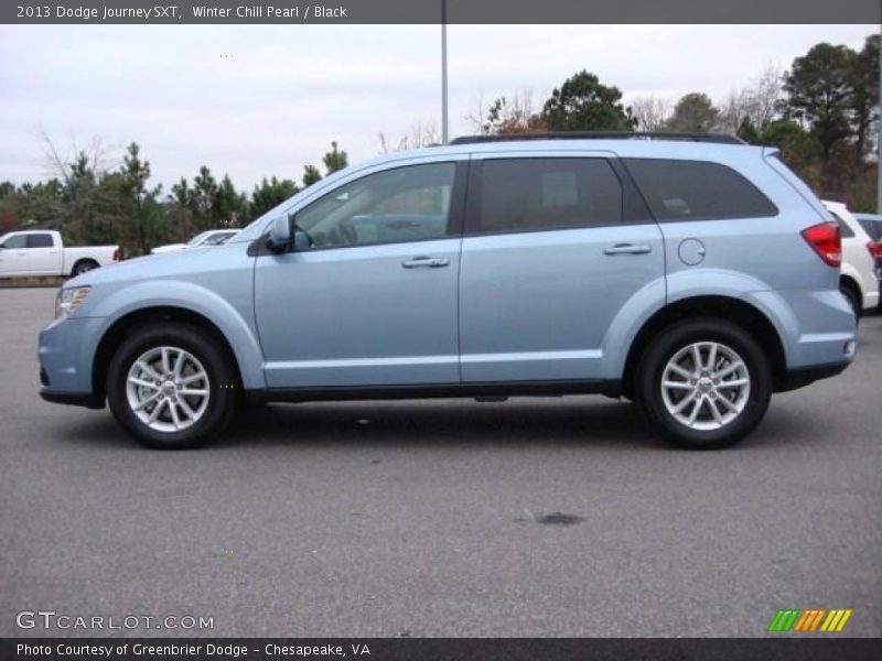 Winter Chill Pearl / Black 2013 Dodge Journey SXT