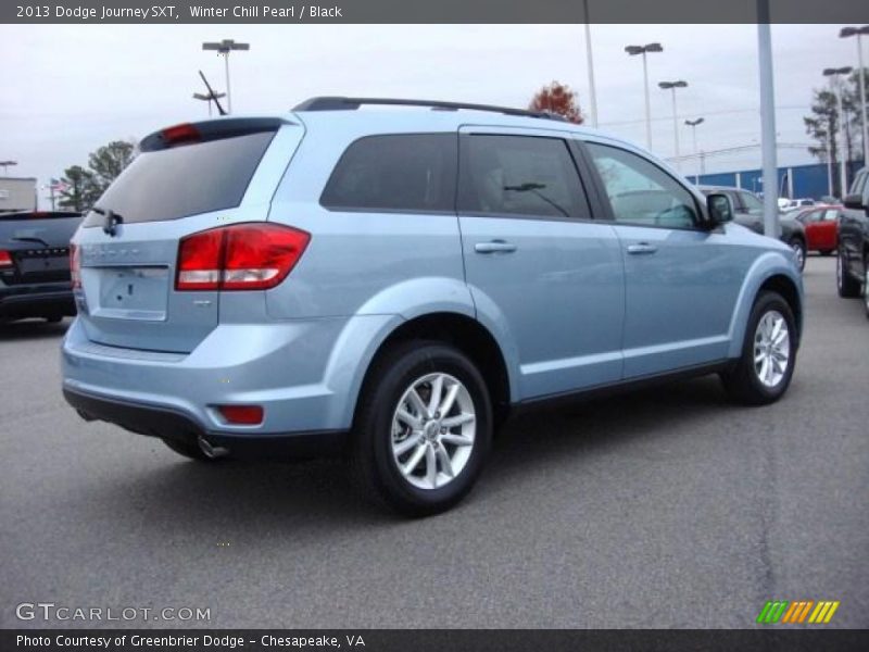Winter Chill Pearl / Black 2013 Dodge Journey SXT