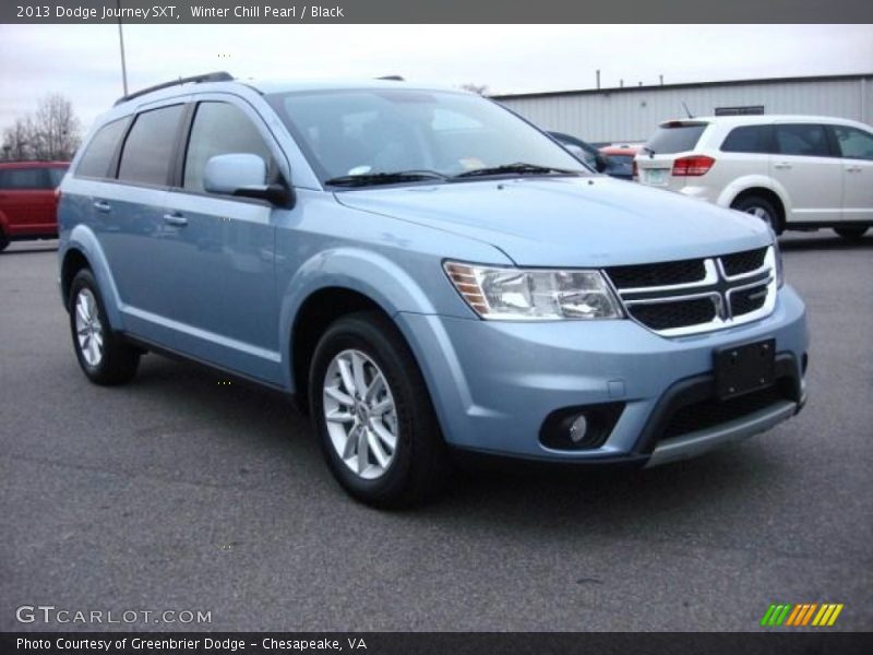 Winter Chill Pearl / Black 2013 Dodge Journey SXT