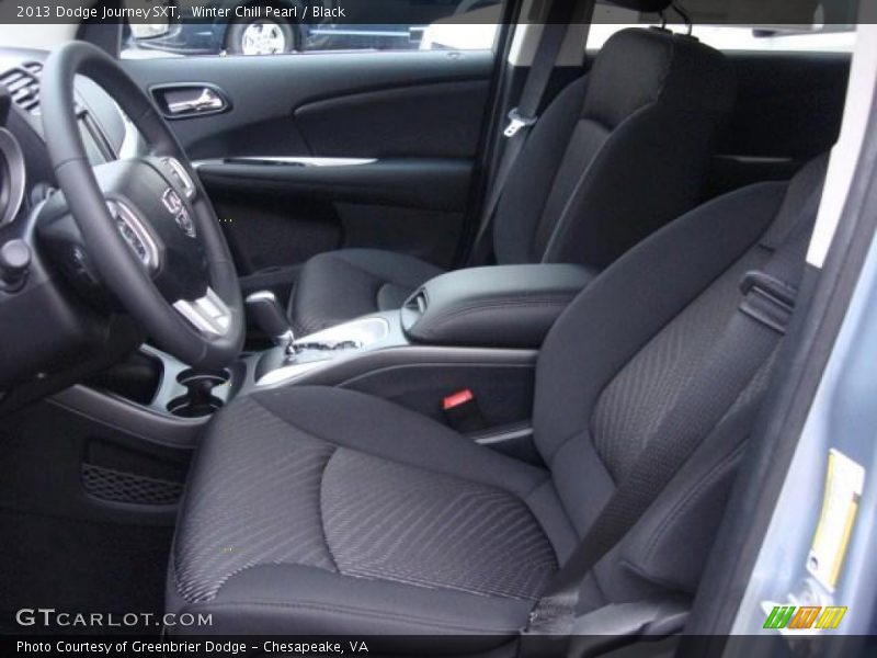 Winter Chill Pearl / Black 2013 Dodge Journey SXT