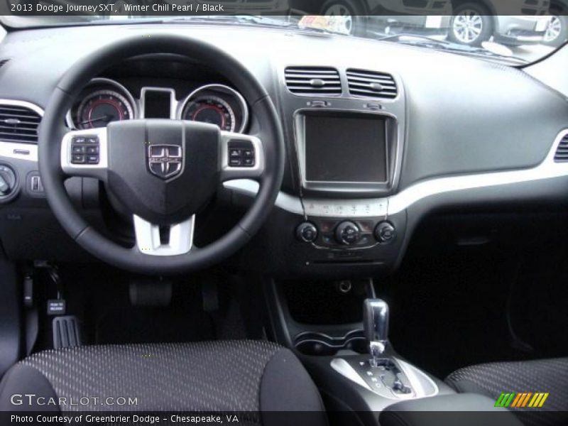 Winter Chill Pearl / Black 2013 Dodge Journey SXT