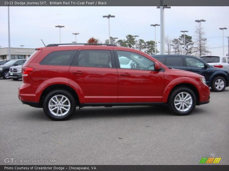Brilliant Red Tri-Coat Pearl / Black 2013 Dodge Journey SXT