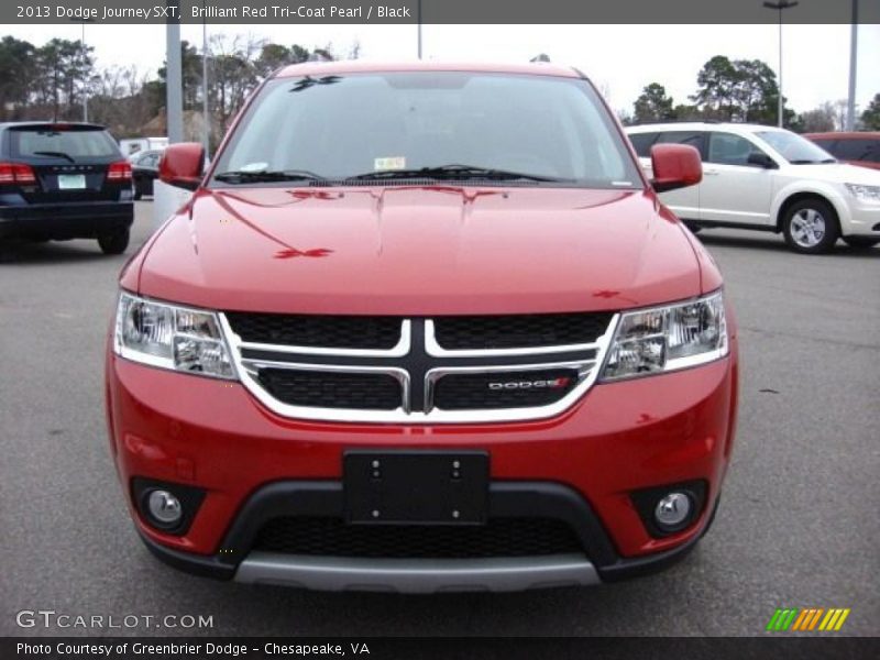 Brilliant Red Tri-Coat Pearl / Black 2013 Dodge Journey SXT