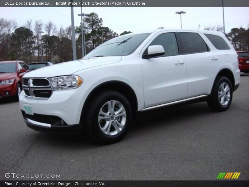Bright White / Dark Graystone/Medium Graystone 2013 Dodge Durango SXT