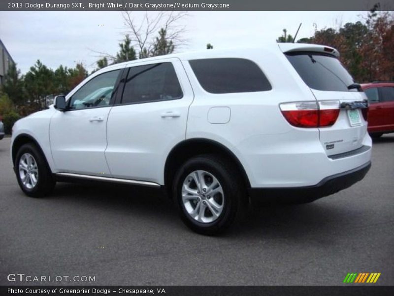 Bright White / Dark Graystone/Medium Graystone 2013 Dodge Durango SXT