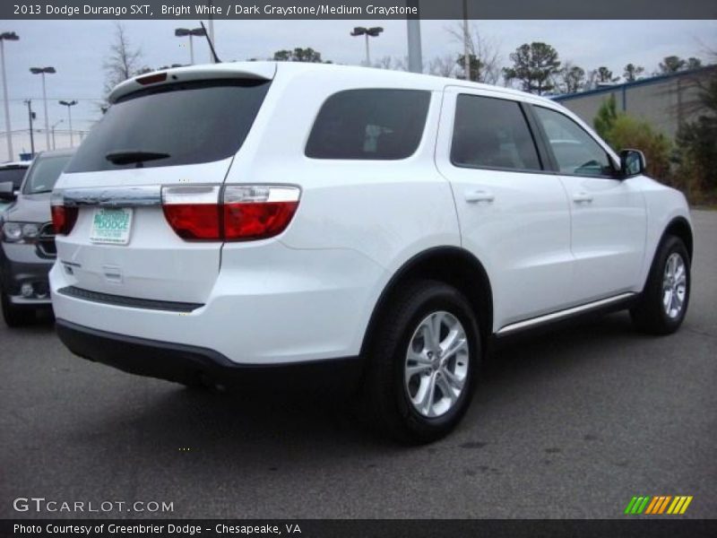Bright White / Dark Graystone/Medium Graystone 2013 Dodge Durango SXT