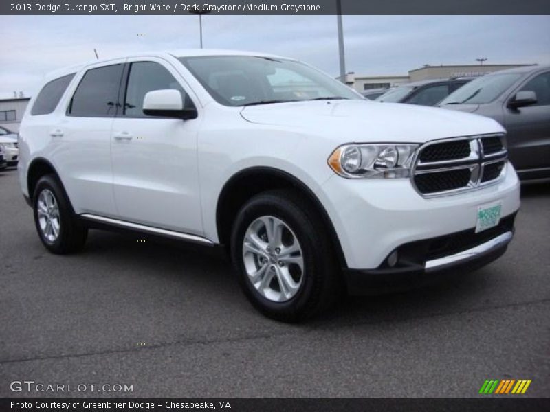 Bright White / Dark Graystone/Medium Graystone 2013 Dodge Durango SXT