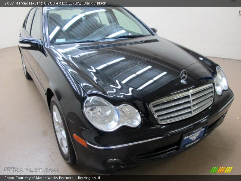 Black / Black 2007 Mercedes-Benz C 280 4Matic Luxury