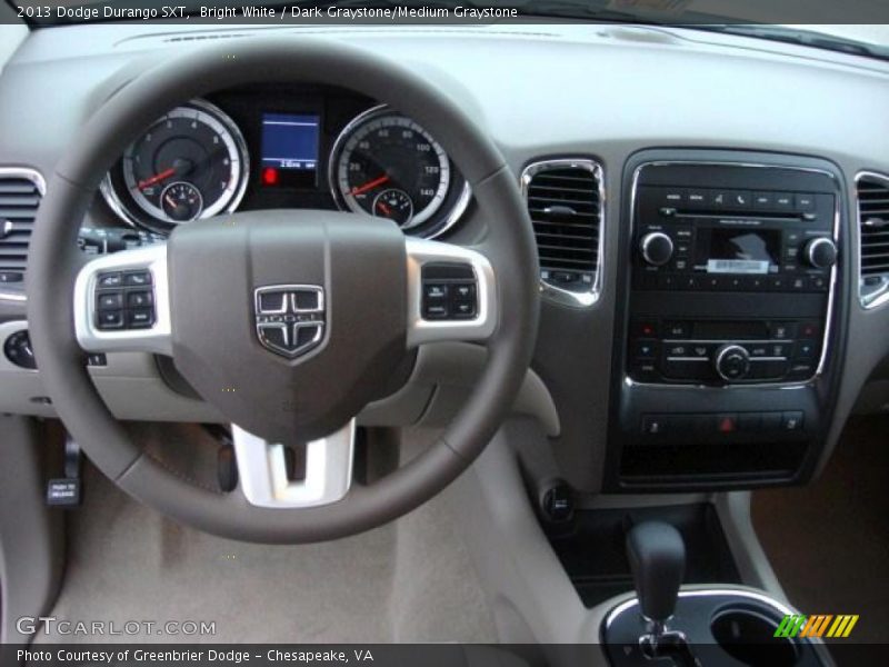 Bright White / Dark Graystone/Medium Graystone 2013 Dodge Durango SXT