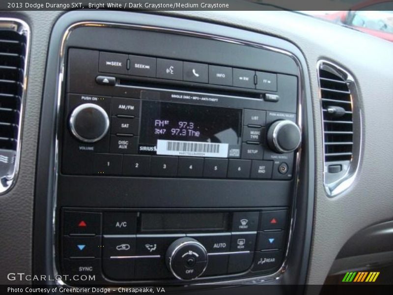 Bright White / Dark Graystone/Medium Graystone 2013 Dodge Durango SXT