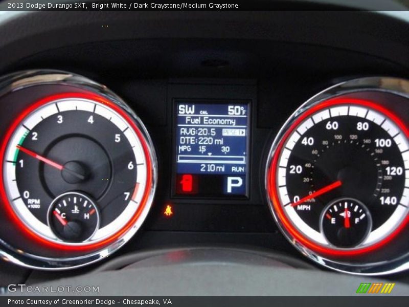 Bright White / Dark Graystone/Medium Graystone 2013 Dodge Durango SXT